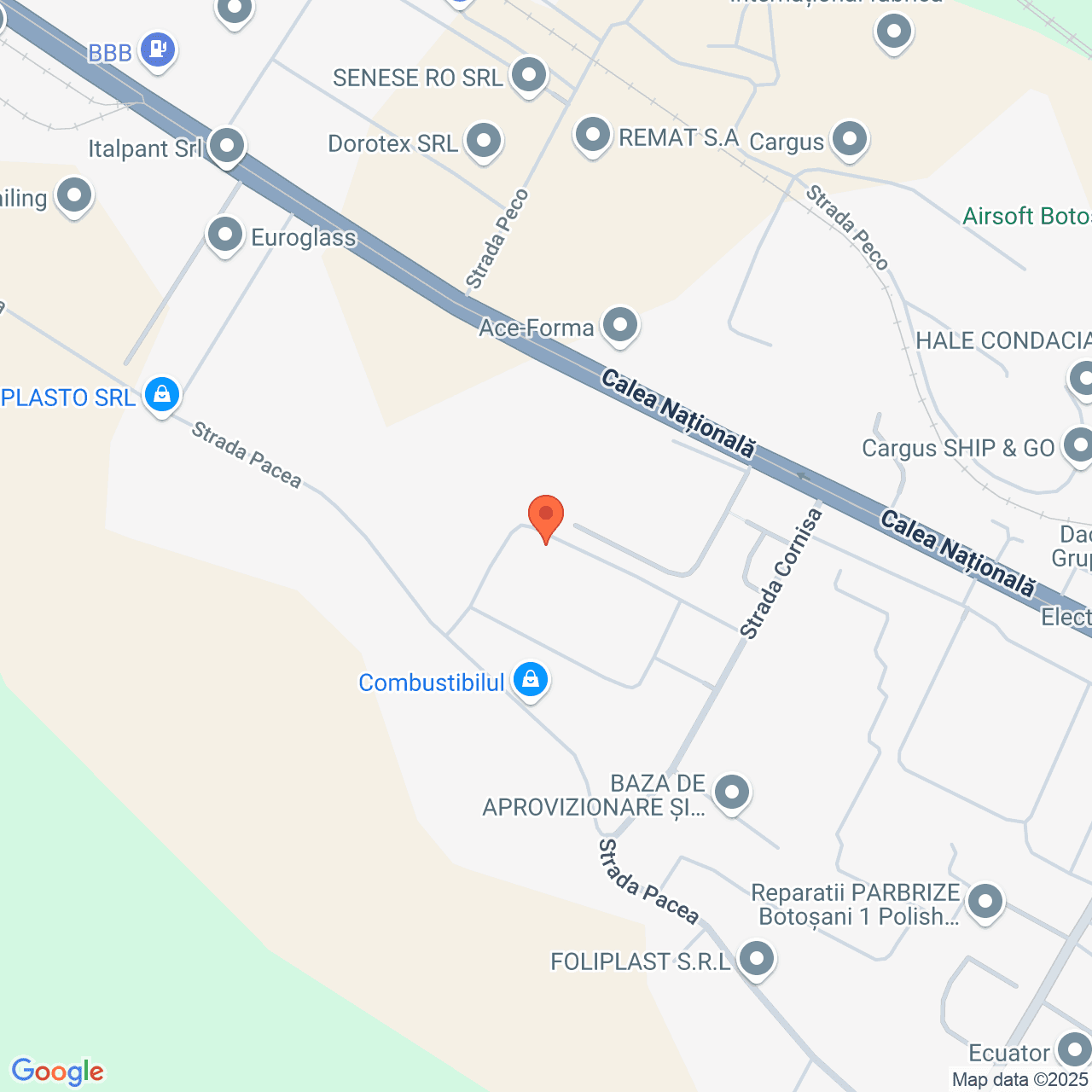 Poza harta streetview, zoom 16, adresa Botosani, str. Cornisa nr.10, , judetul 