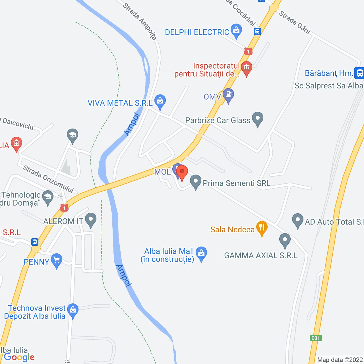 Poza harta streetview, zoom 16, adresa  Alexandru Ioan Cuza Nr. 4A, Alba Iulia, judetul Alba