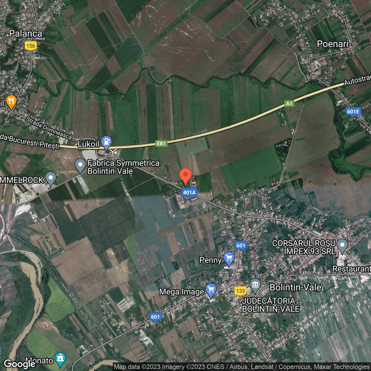 Poza harta hybrid, zoom 14, adresa Bolintin Vale, , judetul 