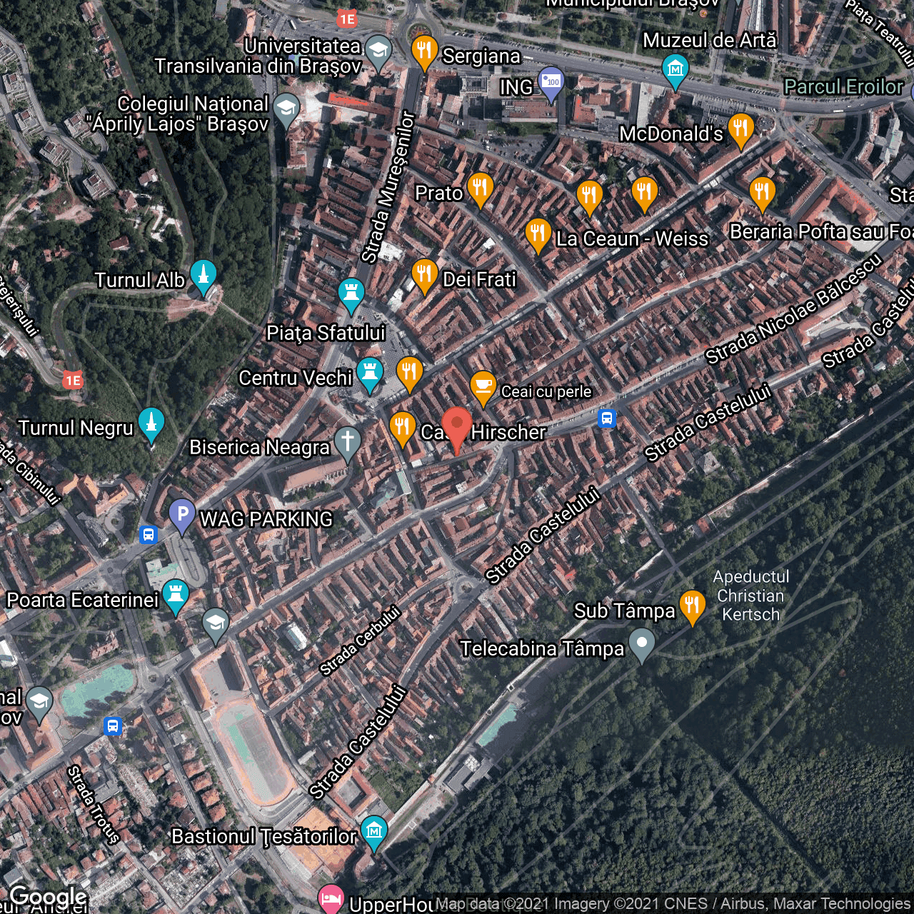 Poza harta hybrid, zoom 16, adresa Strada Johann Gött 6, Brasov, judetul Brasov