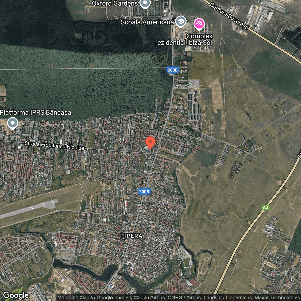 Poza harta hybrid, zoom 14, adresa Voluntari, Str. Erou Iancu Nicolae, nr. 8, , judetul