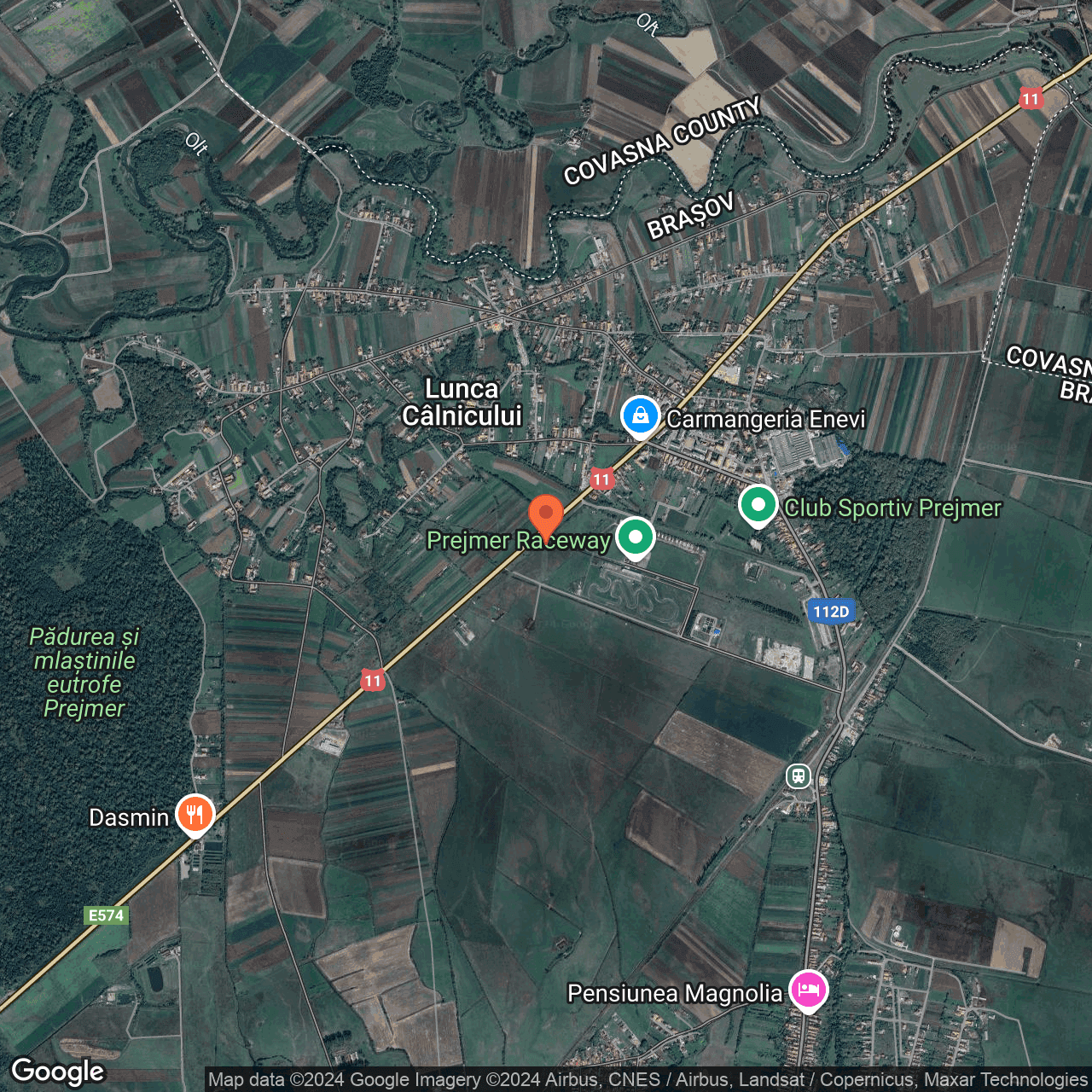 Poza harta hybrid, zoom 14, adresa Prejmer, , judetul