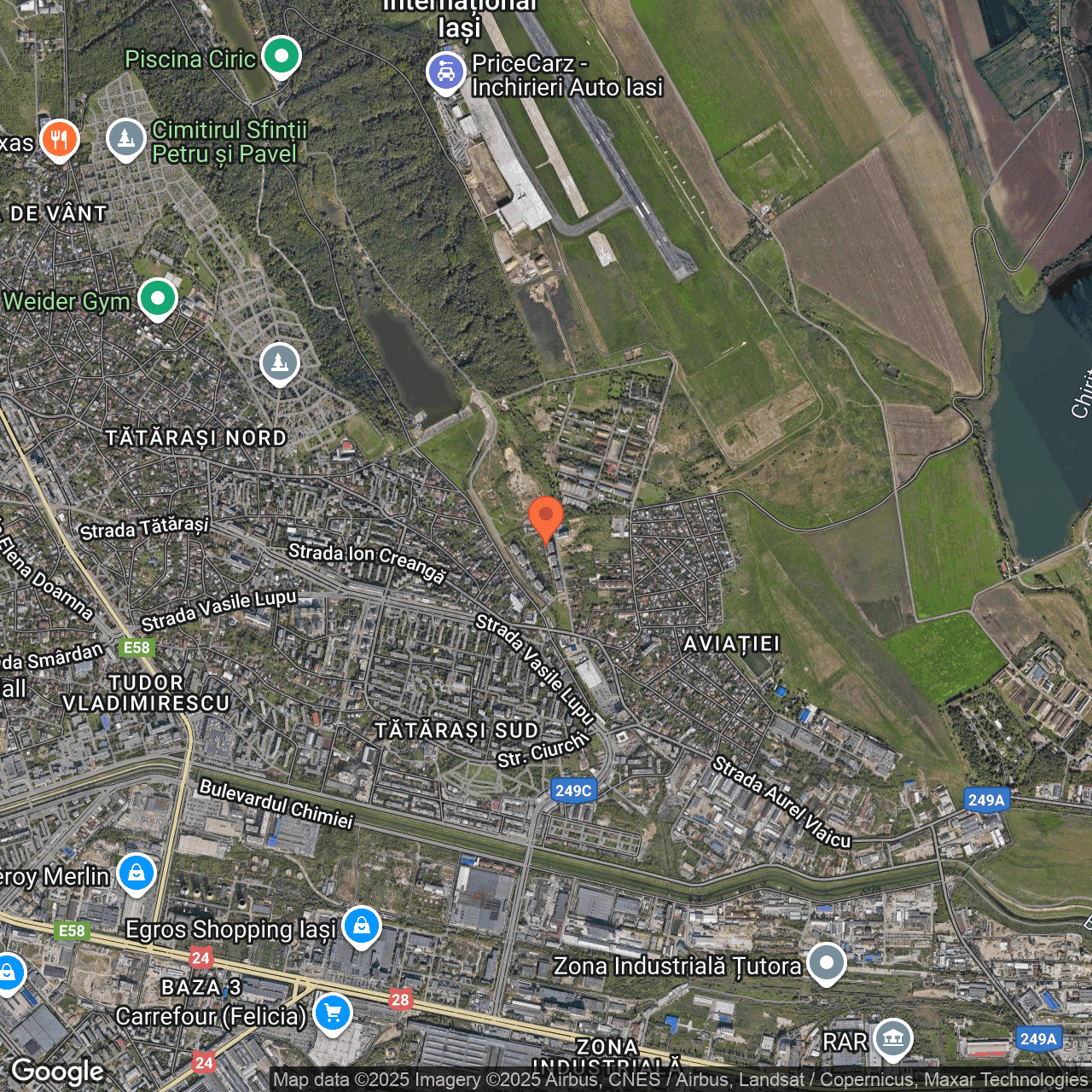 Poza harta hybrid, zoom 14, adresa Iasi, Str. Fantanilor, Nr. 37-63, , judetul