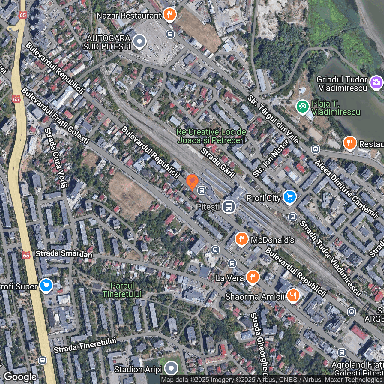 Poza harta hybrid, zoom 16, adresa Bulevardul Republicii, nr. 79 Pitesti, , judetul