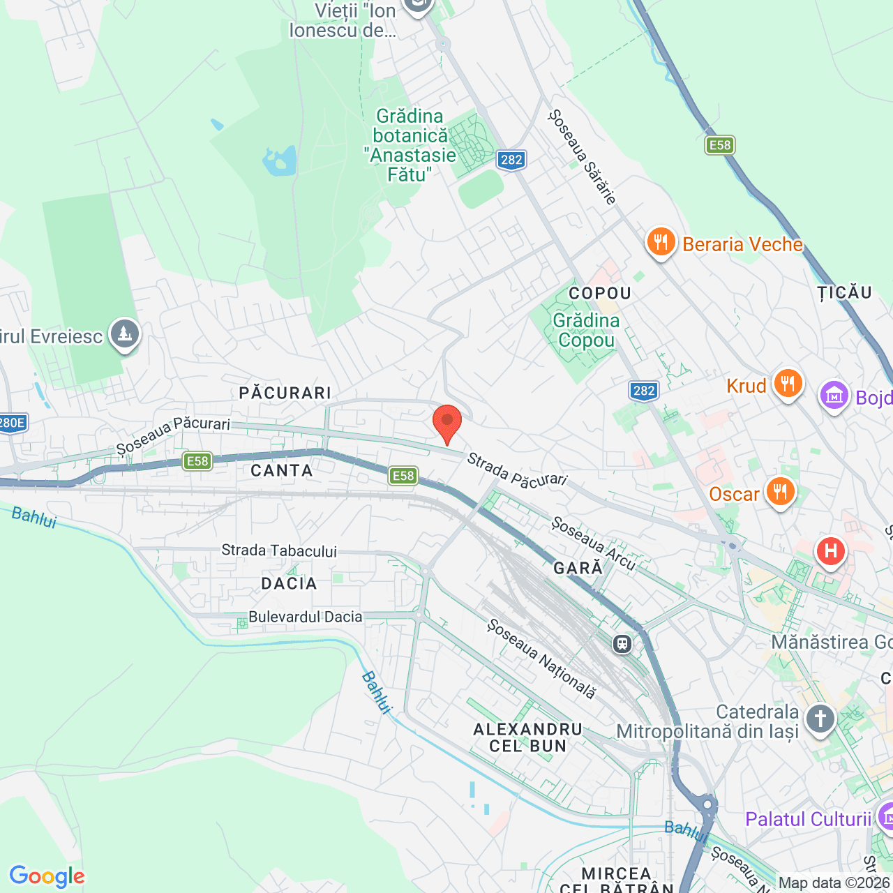 Poza harta streetview, zoom 14, adresa Iasi, str. Pacurari, nr. 122, , judetul