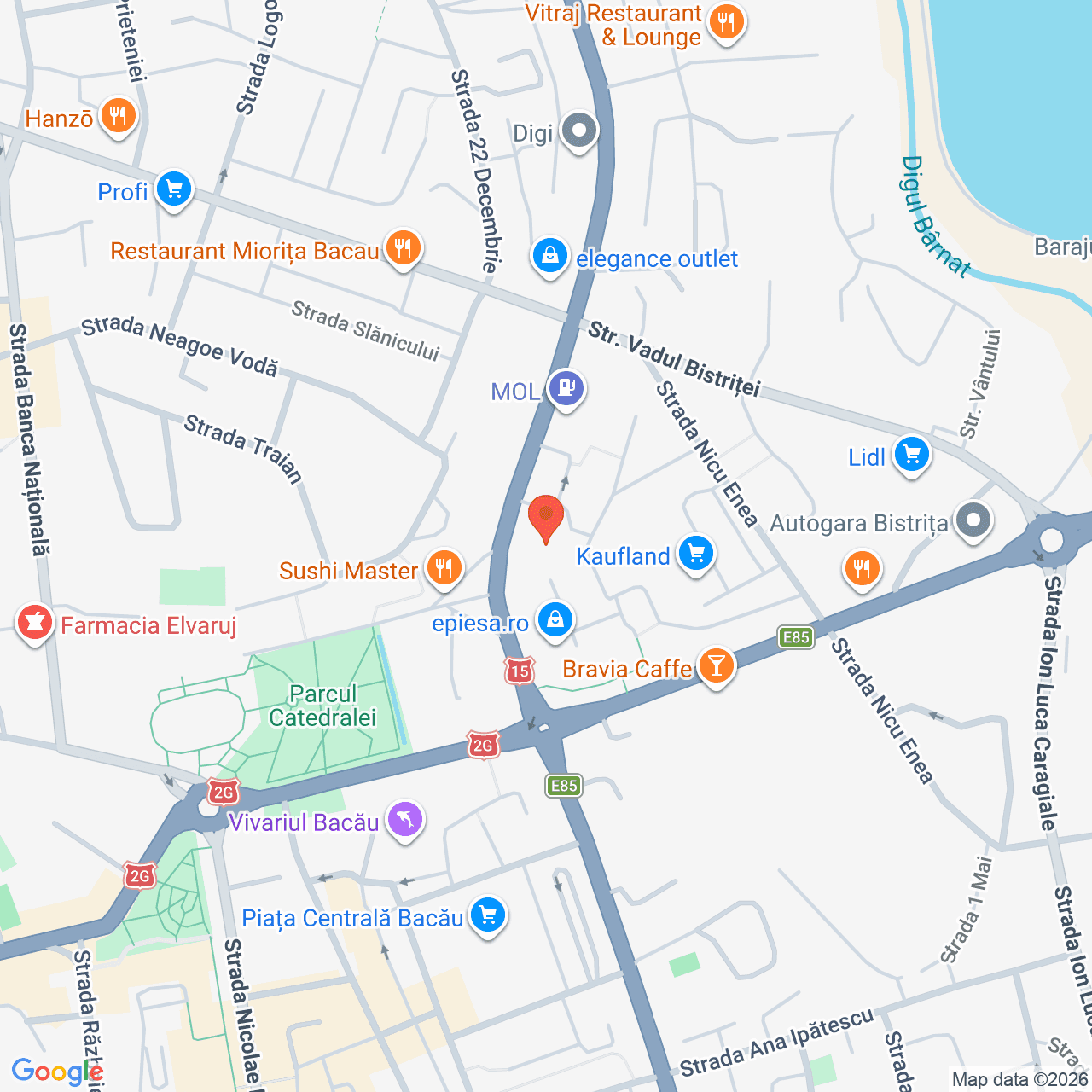 Poza harta streetview, zoom 16, adresa strada 9 Mai numarul 80 Bacau, , judetul