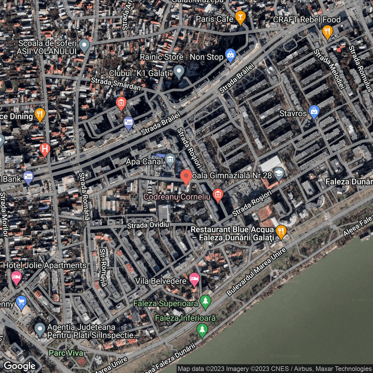 Poza harta hybrid, zoom 16, adresa Galati, , judetul