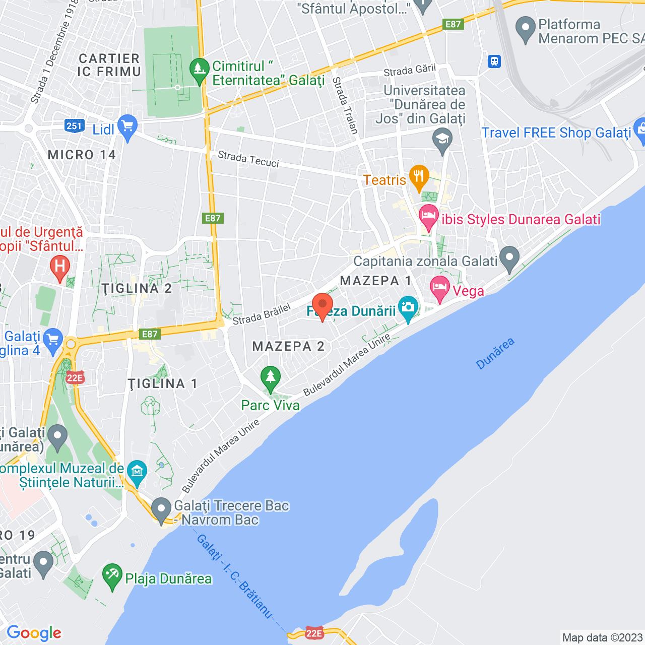 Poza harta streetview, zoom 14, adresa Galati, , judetul