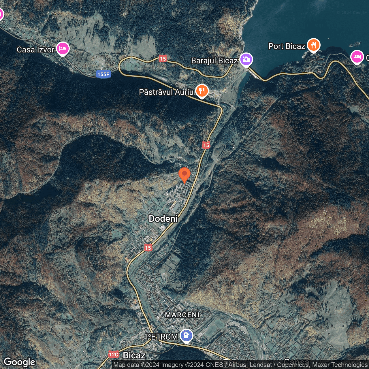 Poza harta hybrid, zoom 14, adresa Bicaz, Str. Cojuşna, bl. 3, , judetul