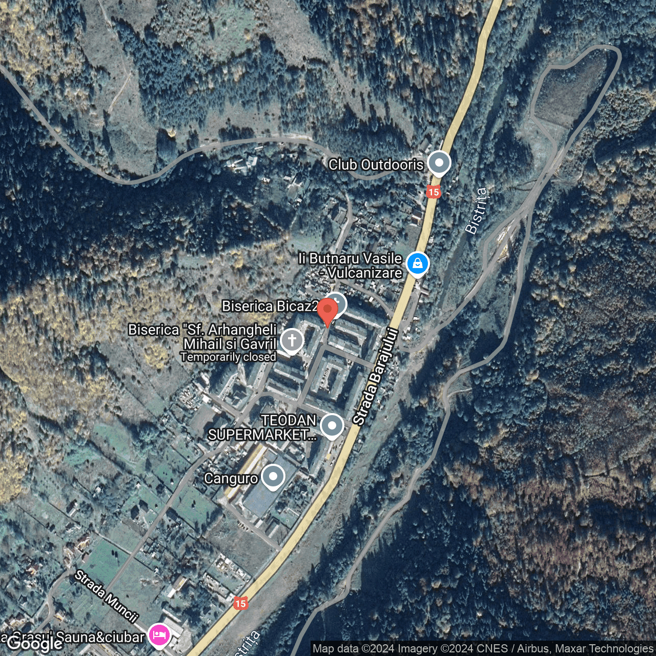 Poza harta hybrid, zoom 16, adresa Bicaz, Str. Cojuşna, bl. 3, , judetul