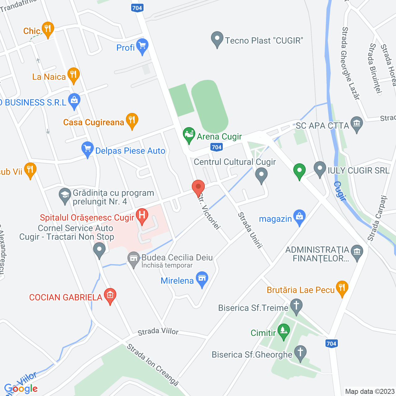 Poza harta streetview, zoom 16, adresa Victoriei 1 Cugir, , judetul
