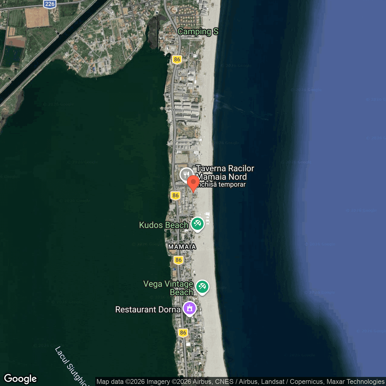 Poza harta hybrid, zoom 14, adresa Mamaia, Aleea Lamia, nr. 4 Constanta, , judetul