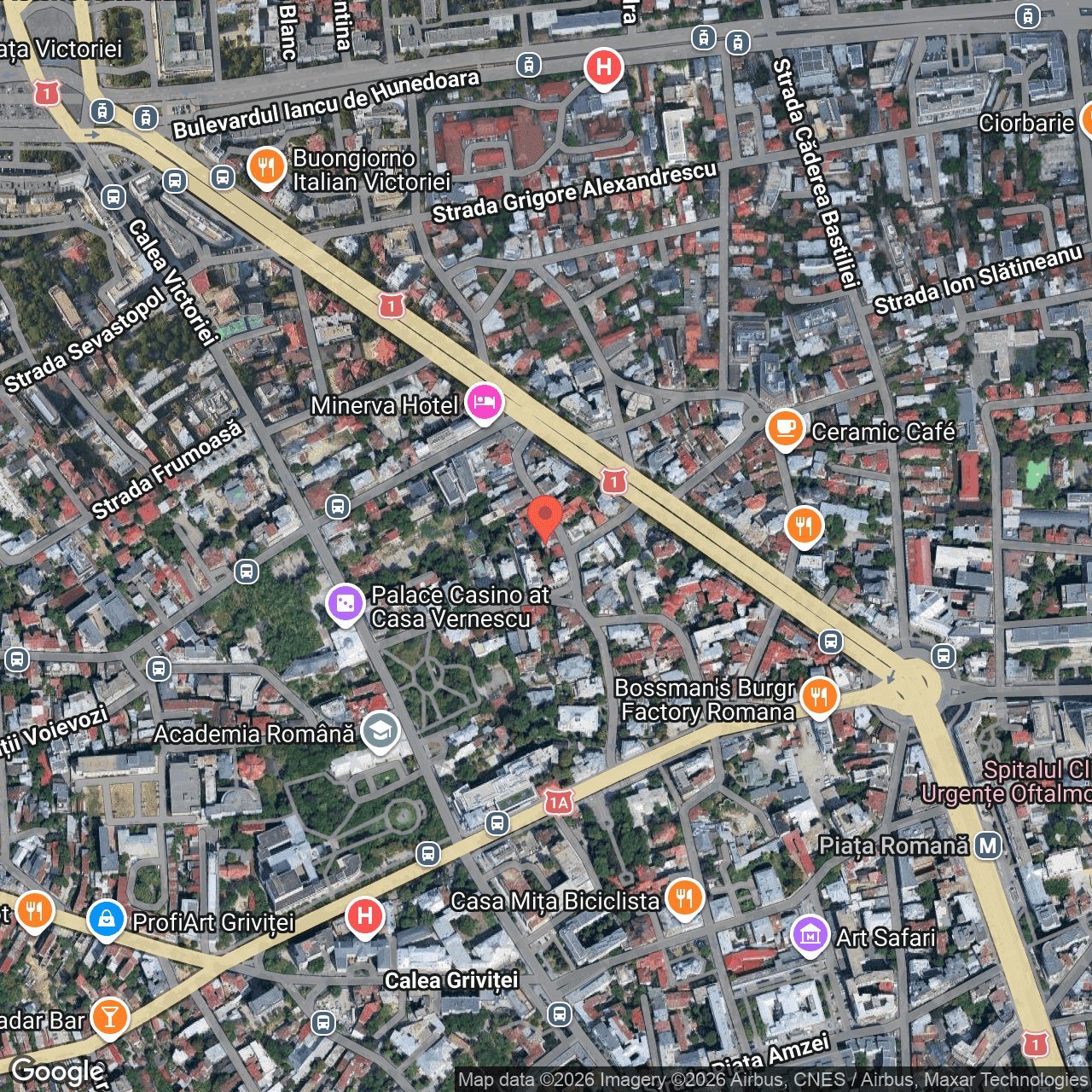 Poza harta hybrid, zoom 16, adresa Bucuresti, str. Henri Coanda nr. 17, , judetul