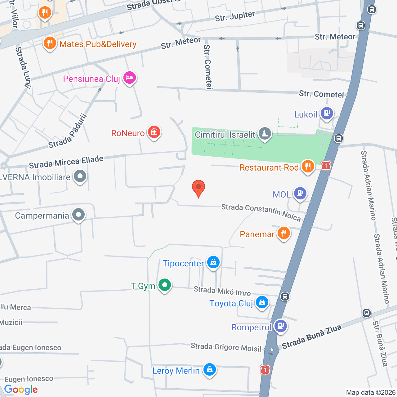 Poza harta streetview, zoom 16, adresa Cluj-Napoca, Str. Constantin Noica, Nr. 12, , judetul