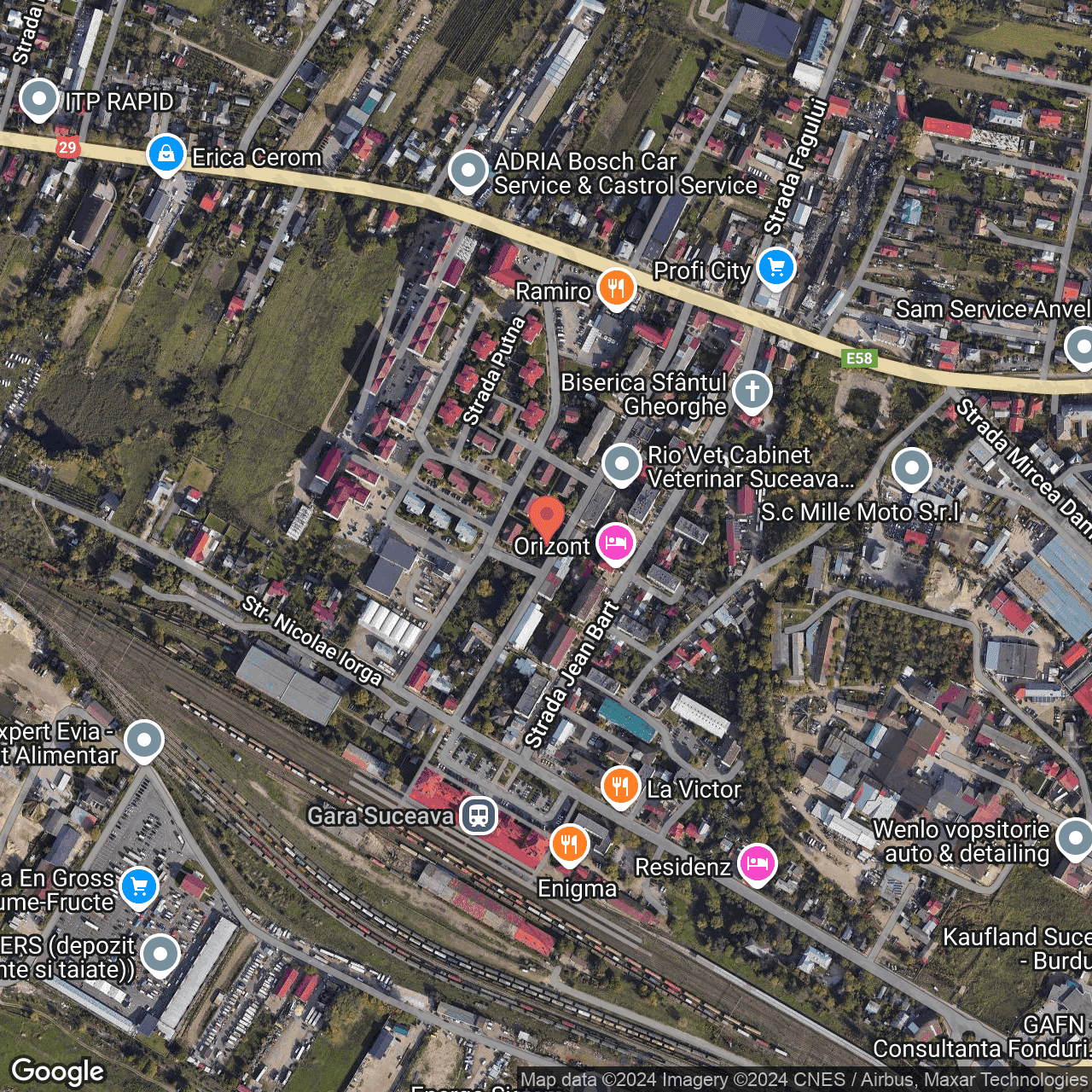 Poza harta hybrid, zoom 16, adresa Suceava, str. Privighetorii nr. 6, , judetul