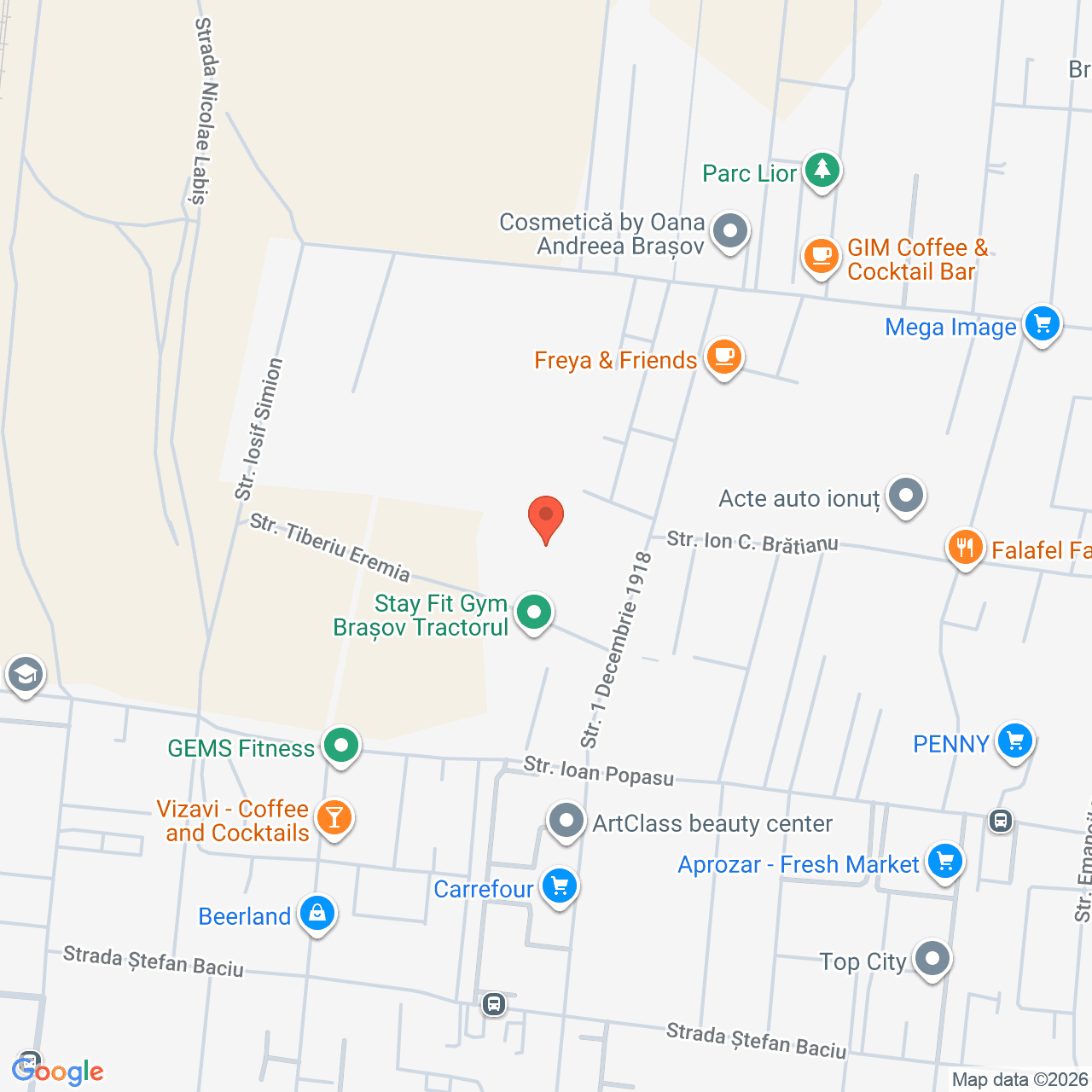 Poza harta streetview, zoom 16, adresa Brașov, Str. Tiberiu Eremia, nr. 2, , judetul