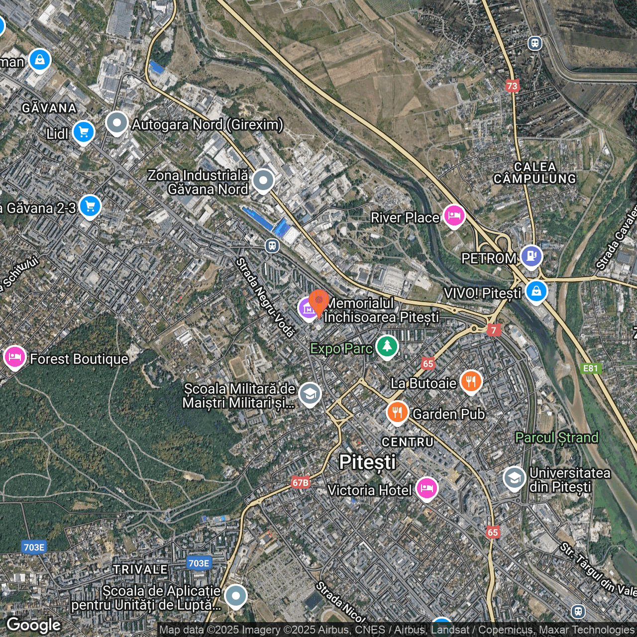 Poza harta hybrid, zoom 14, adresa Strada Negru Voda nr. 30, Pitesti, , judetul