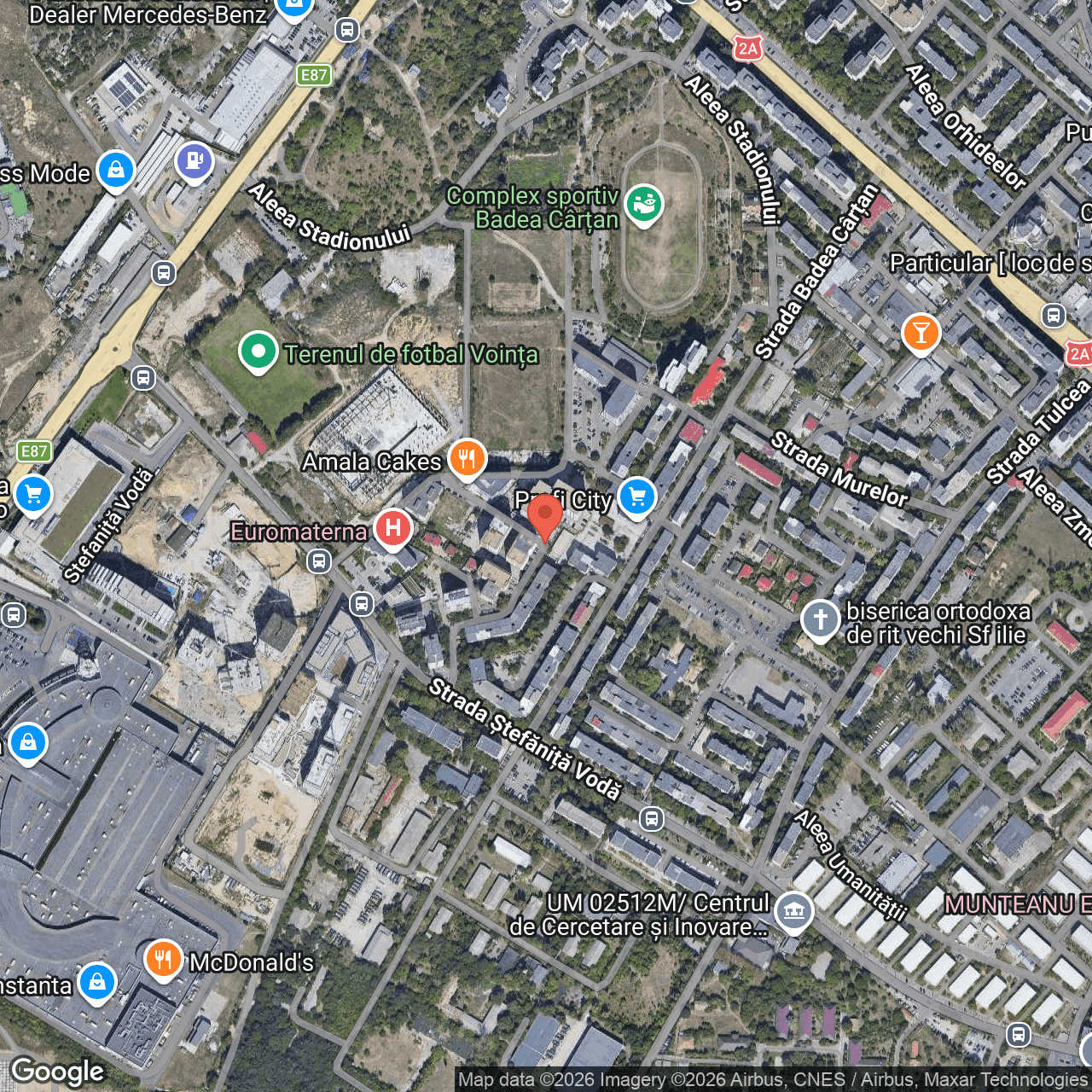 Poza harta hybrid, zoom 16, adresa Constanta, Aleea Murelor, bloc C2, , judetul