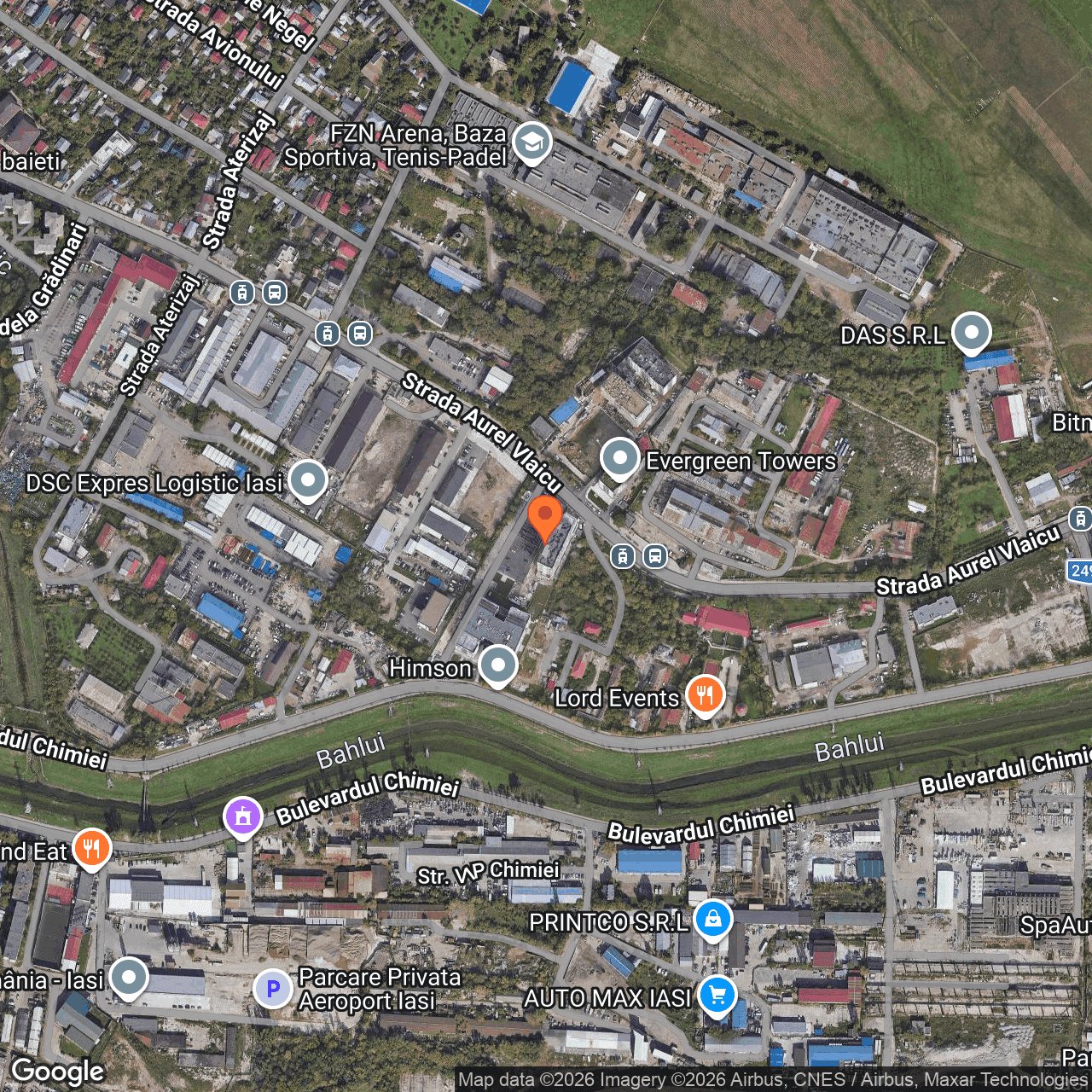 Poza harta hybrid, zoom 16, adresa Iasi, Bulevardul Aurel Vlaicu, nr. 84, , judetul