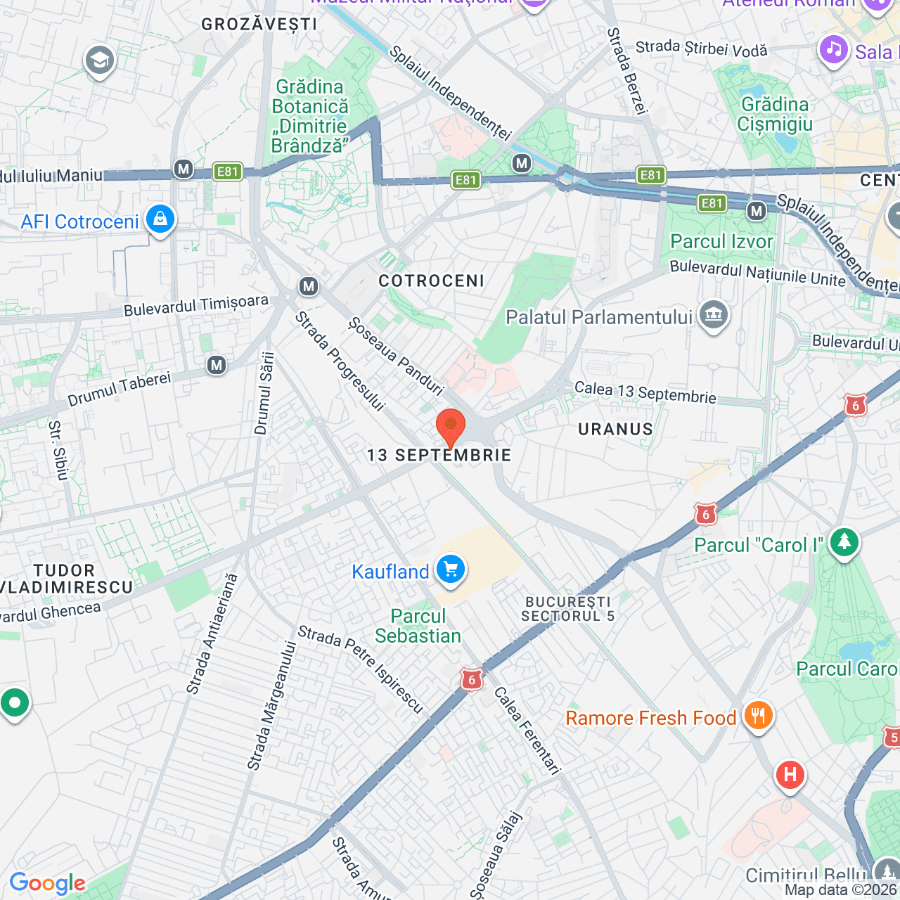 Poza harta streetview, zoom 14, adresa București, Sectorul 5, Calea 13 Septembrie nr. 133, , judetul