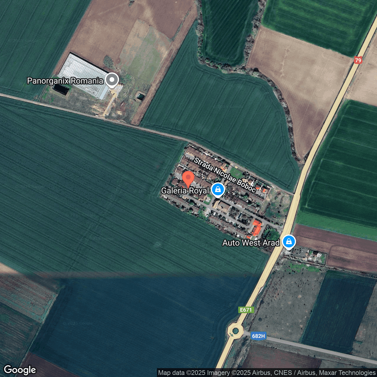 Poza harta hybrid, zoom 16, adresa Arad, Cartierul Verde, , judetul