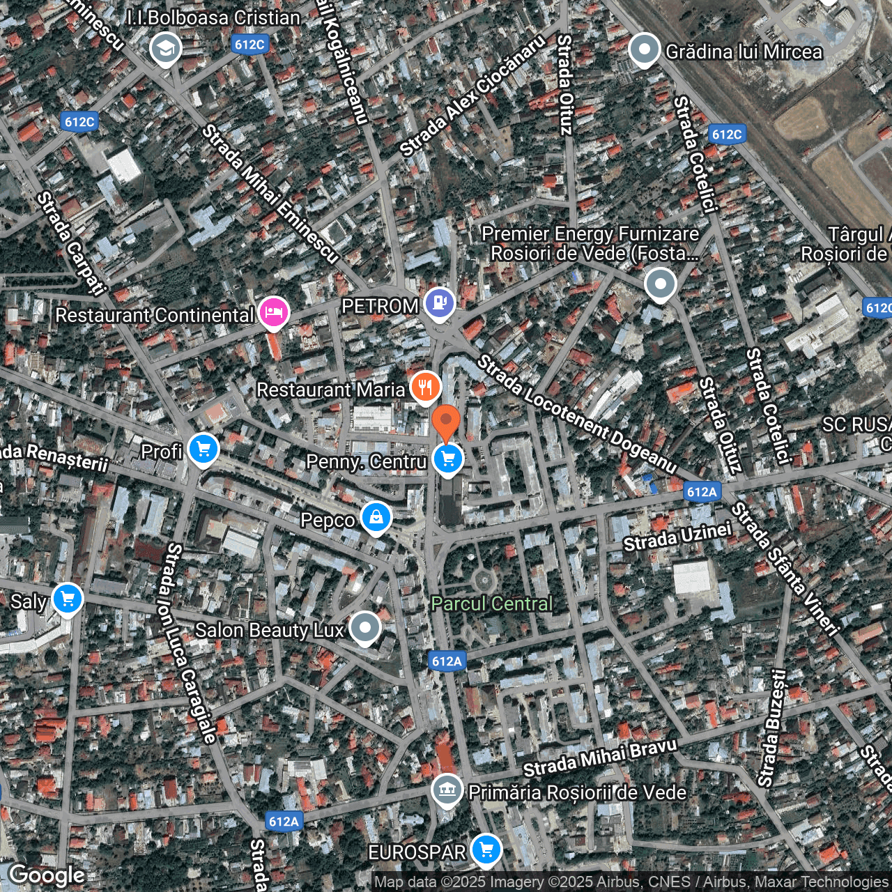 Poza harta hybrid, zoom 16, adresa str. Mihail Kogălniceanu, bl. 216, Roșiori de Vede, , judetul