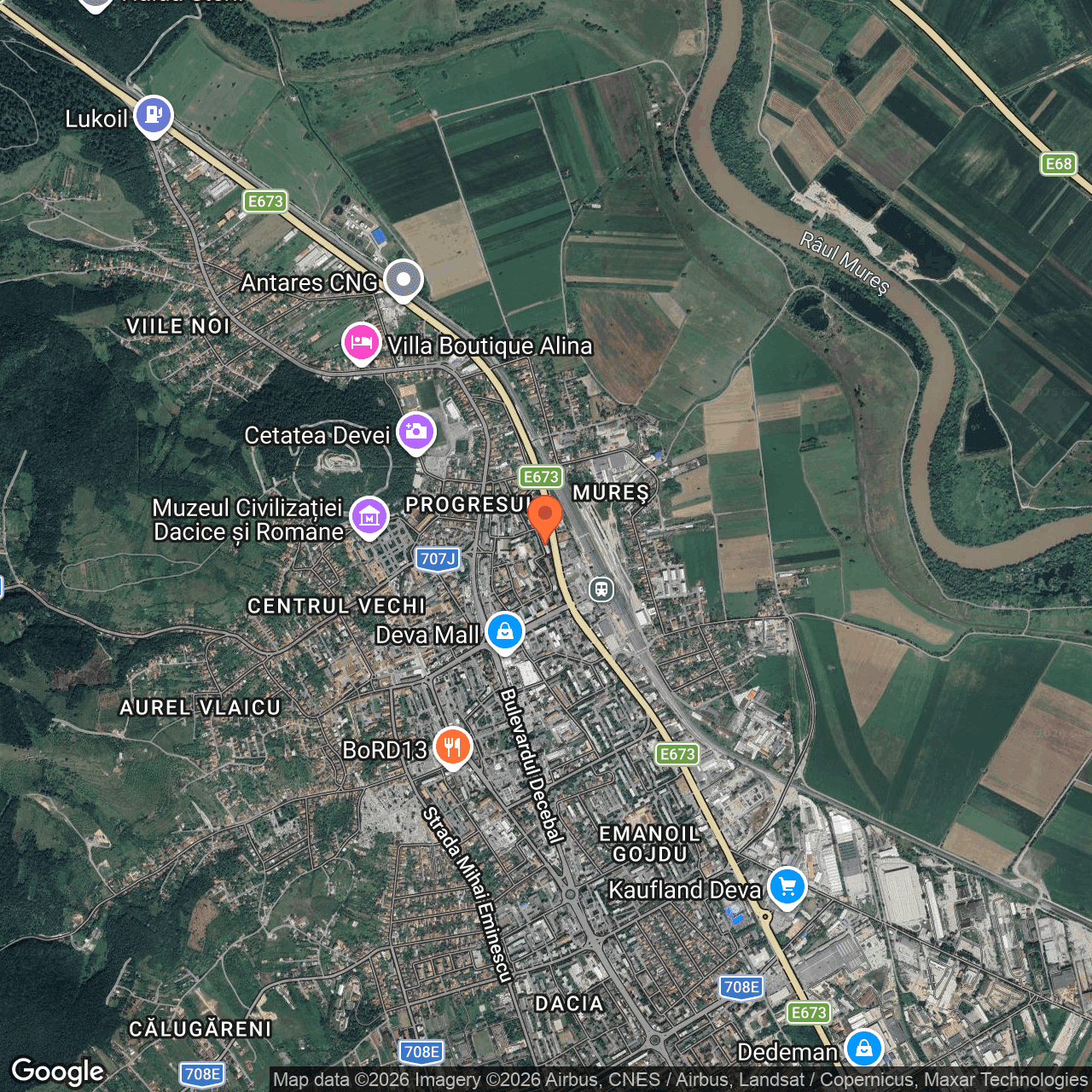 Poza harta hybrid, zoom 14, adresa Deva Strada George Enescu bloc 2, , judetul