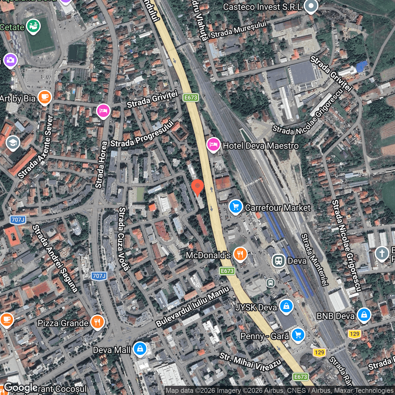 Poza harta hybrid, zoom 16, adresa Deva Strada George Enescu bloc 2, , judetul