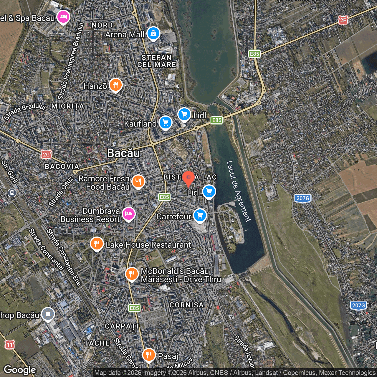Poza harta hybrid, zoom 14, adresa Bacau, str. Livezilor nr. 3, , judetul