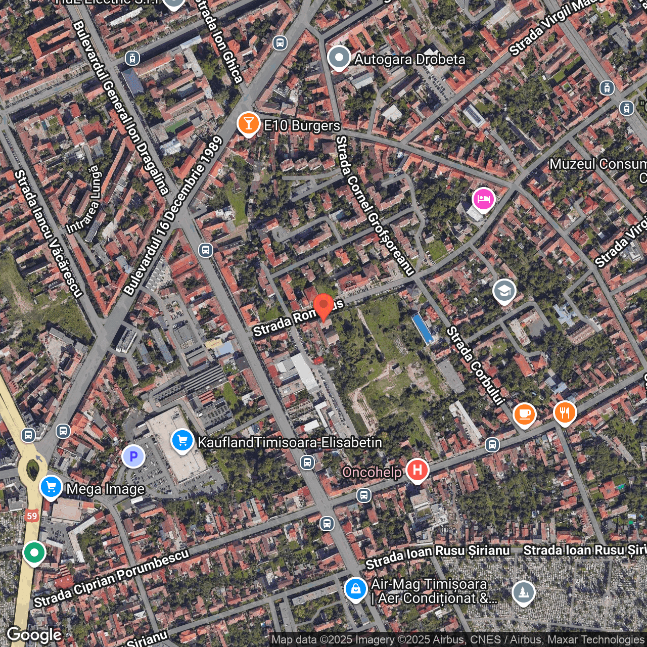 Poza harta hybrid, zoom 16, adresa Timișoara, strada Romulus, nr. 41, , judetul