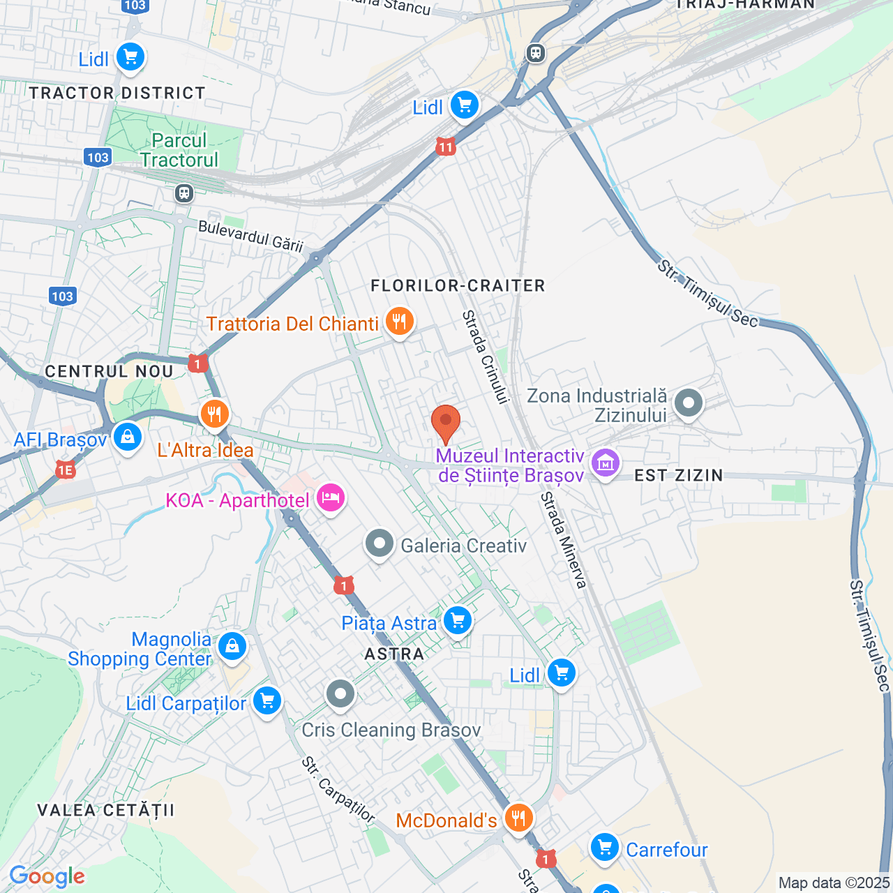 Poza harta streetview, zoom 14, adresa Brașov, Str. Salviei, , judetul