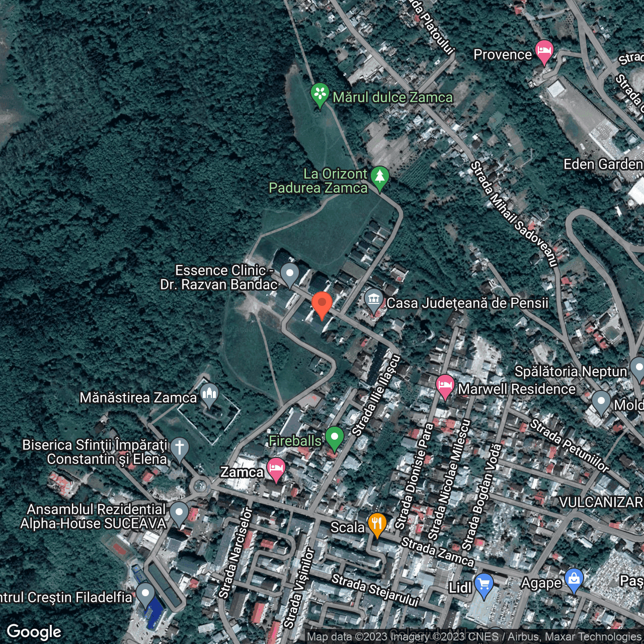 Poza harta hybrid, zoom 16, adresa Ilie Ilașcu 25 Suceava, , judetul