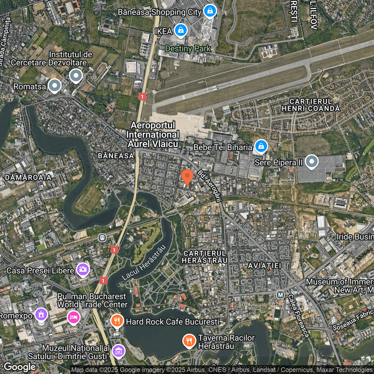 Poza harta hybrid, zoom 14, adresa str. Amiral Horia Măcelariu, nr.55, Sector 1, Bucurest, , judetul