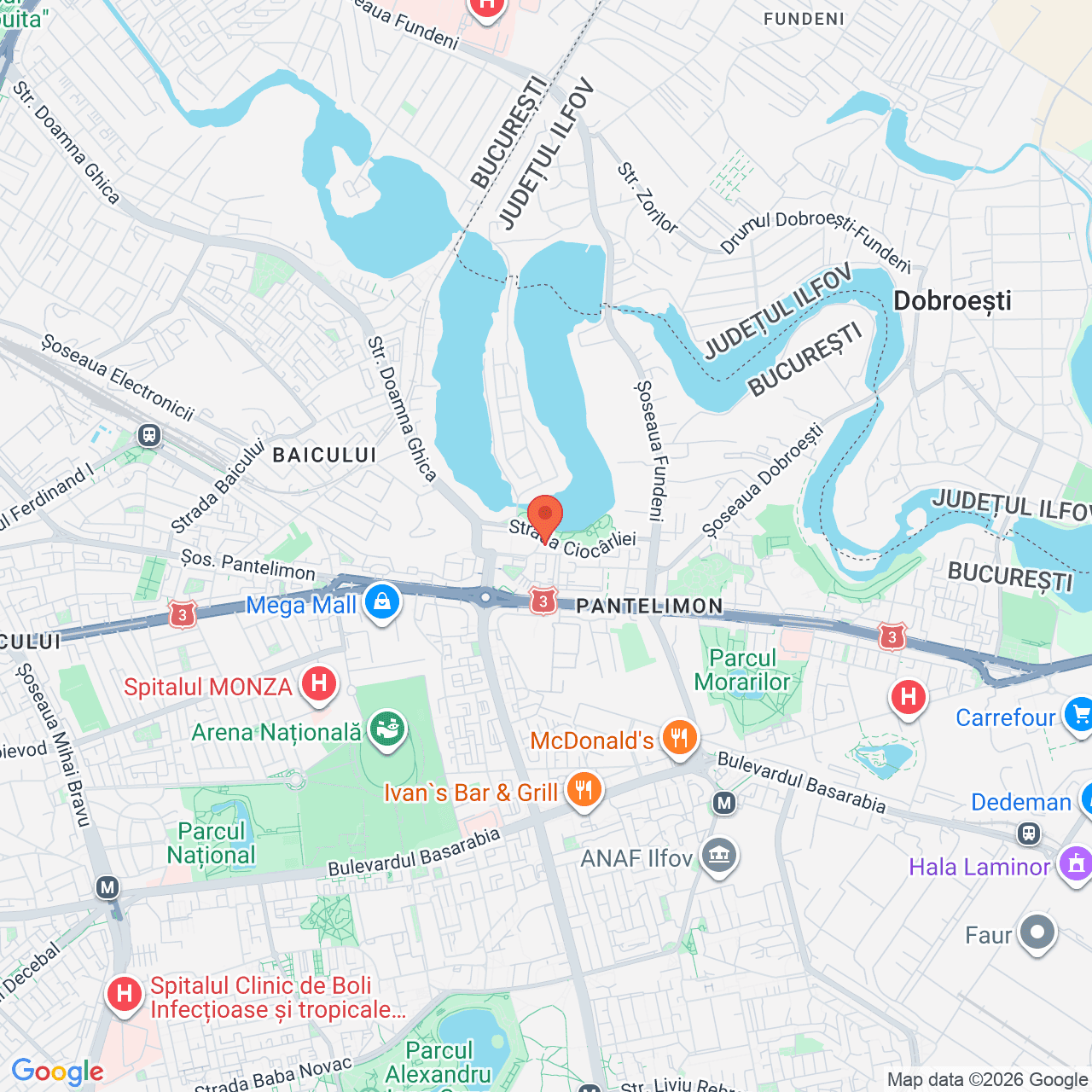 Poza harta streetview, zoom 14, adresa București, str. Ciocârliei, nr. 12, , , judetul