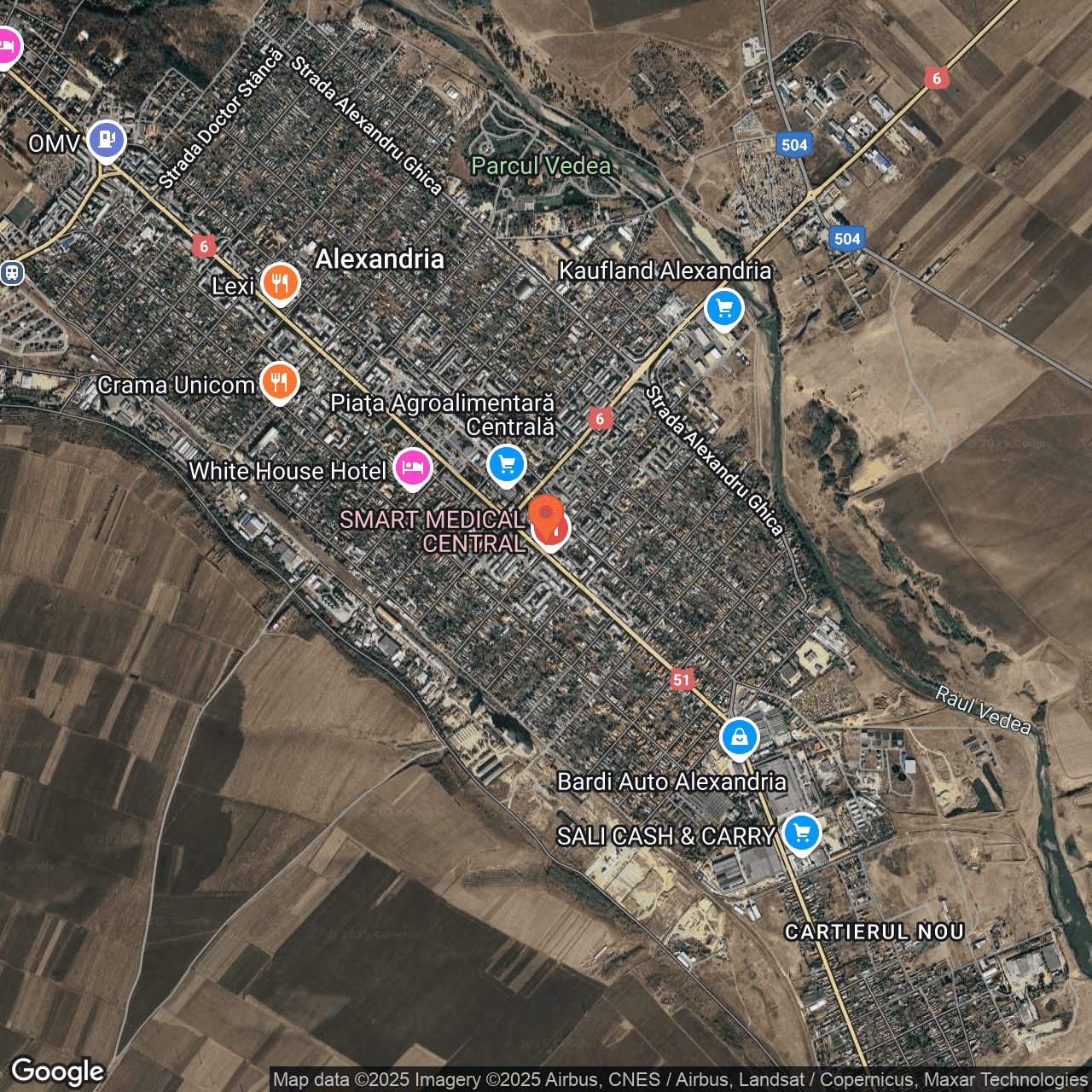 Poza harta hybrid, zoom 14, adresa Alexandria Teleorman, , judetul