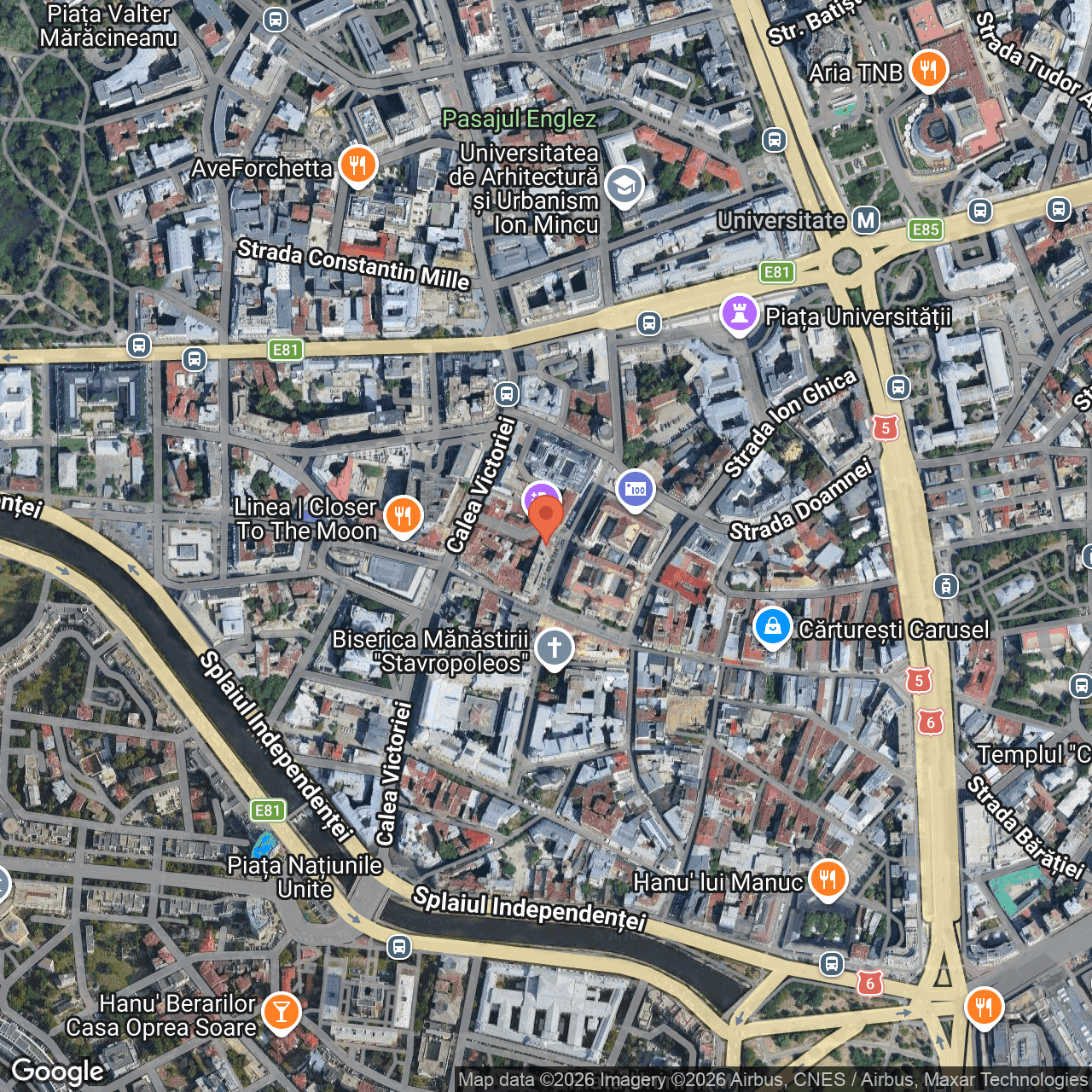 Poza harta hybrid, zoom 16, adresa București, sector 3, Str. Eugeniu Carada nr. 5-7, , judetul