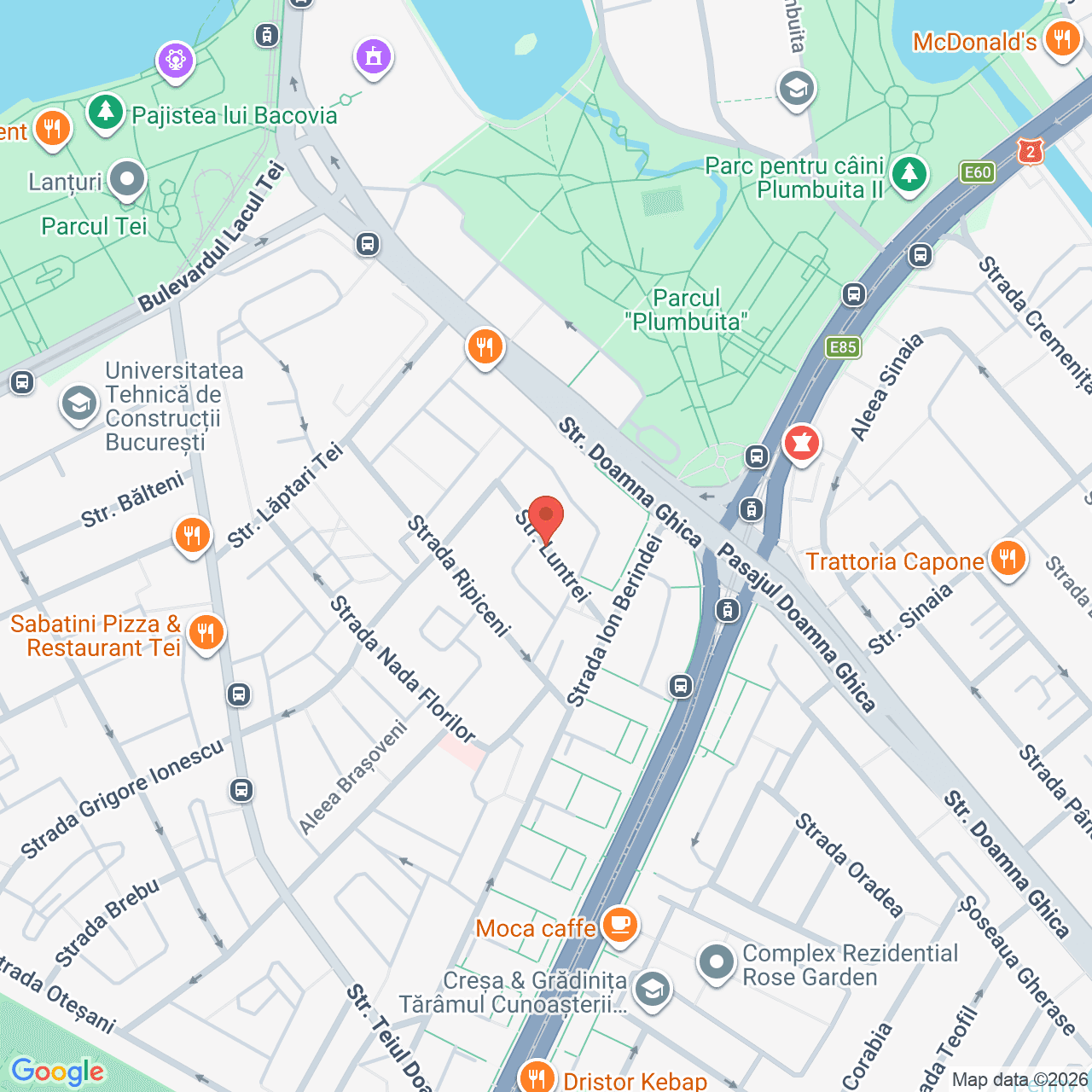 Poza harta streetview, zoom 16, adresa Strada Luntrei nr. 10 Bucuresti, , judetul