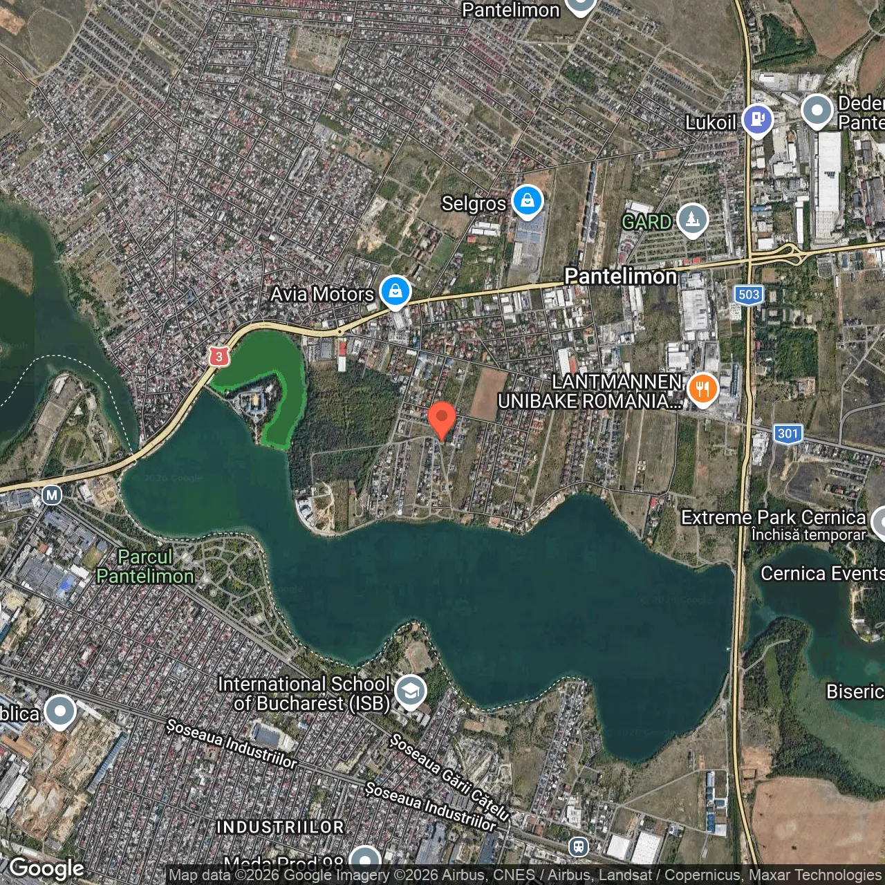 Poza harta hybrid, zoom 14, adresa Str. Olimp nr. 8 Pantelimon Ilfov, , judetul