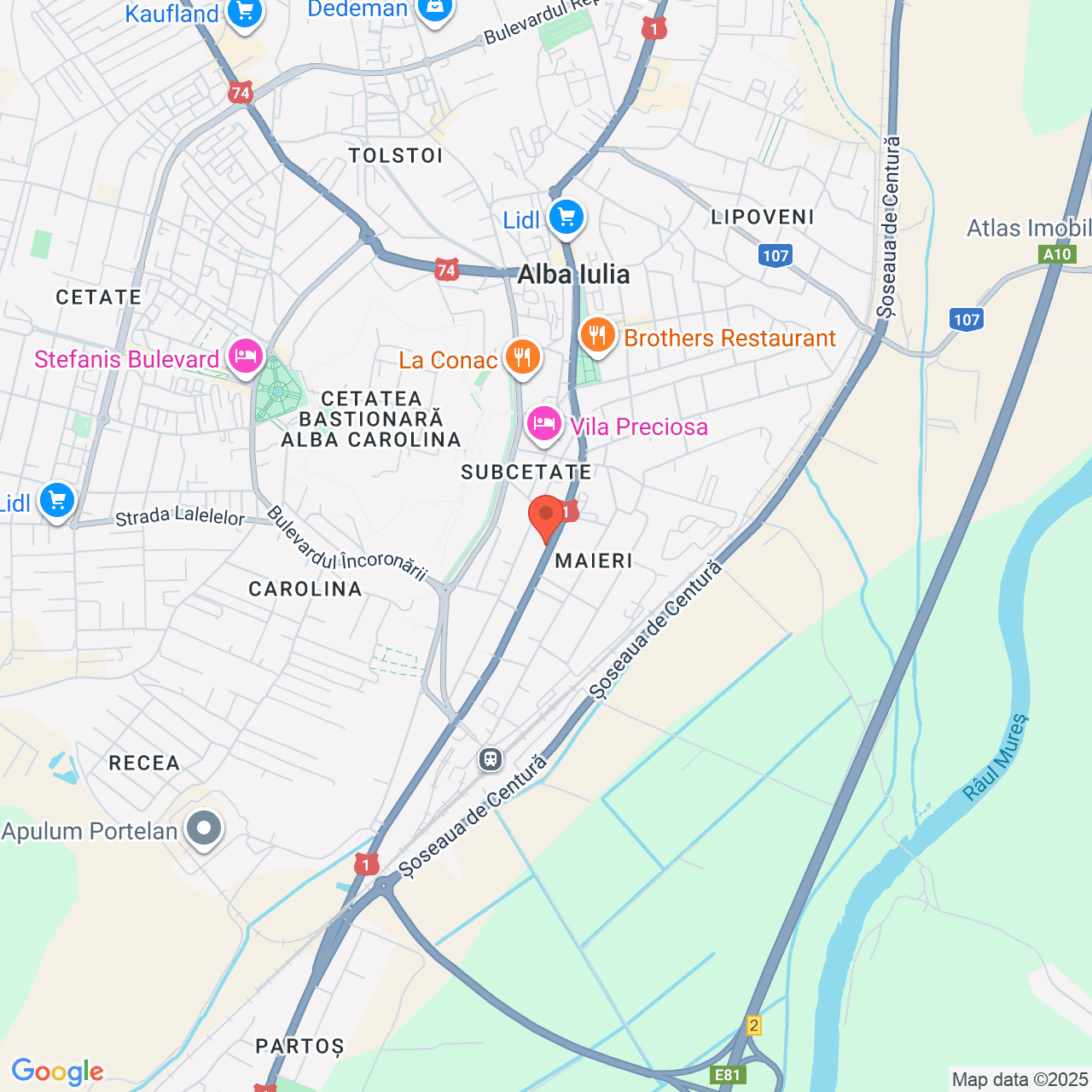 Poza harta streetview, zoom 14, adresa Alba Iulia, B-dul Ferdinand I, nr. 22B, , judetul