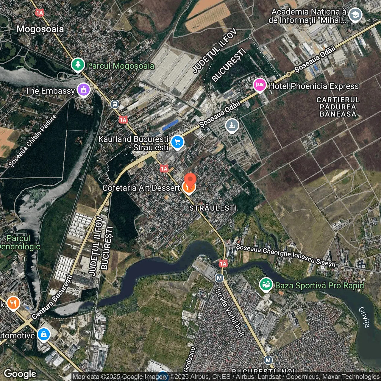 Poza harta hybrid, zoom 14, adresa Șos. București – Târgoviste, Nr. 22B, Sector 1, , judetul