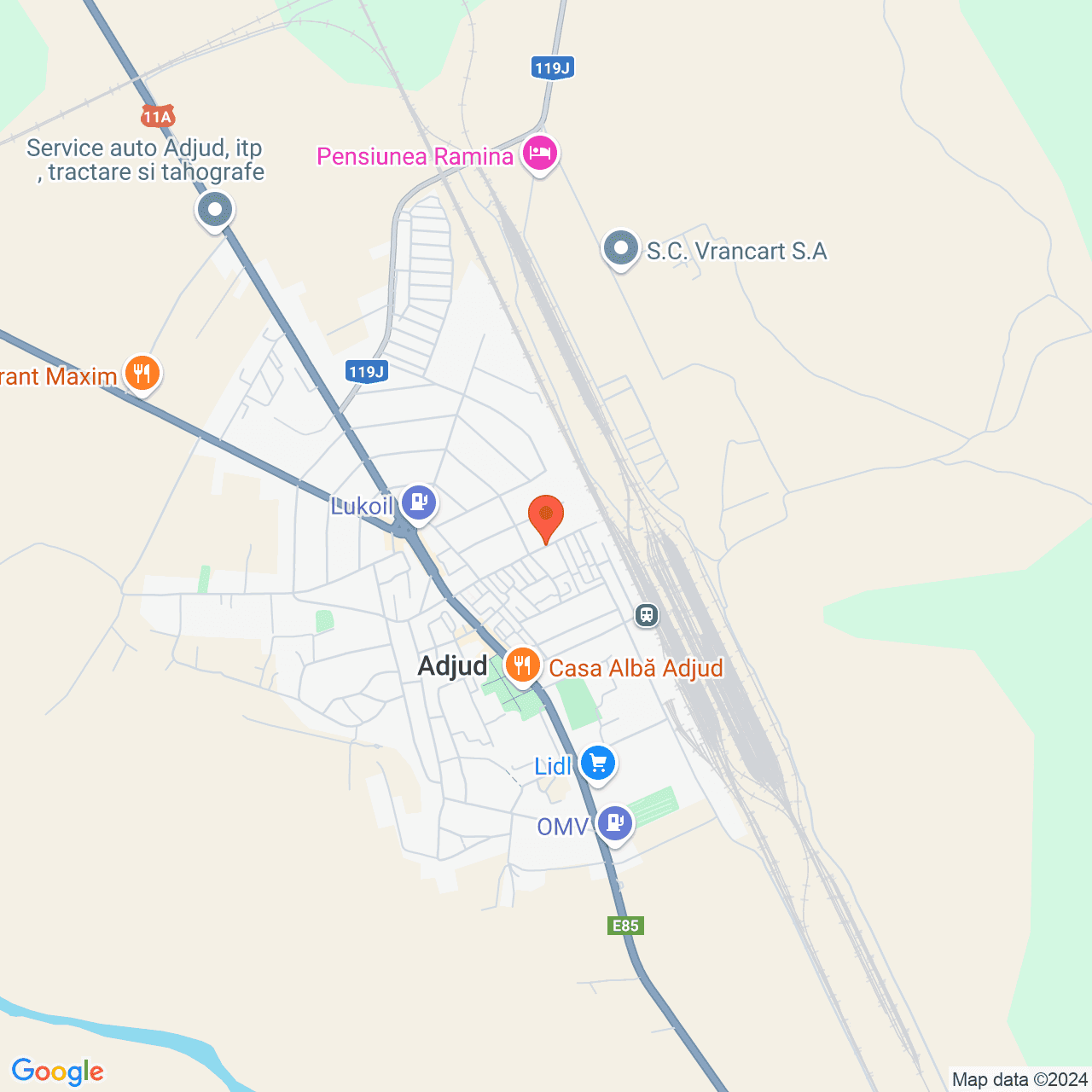 Poza harta streetview, zoom 14, adresa Adjud, str. Siret, nr. 22, , judetul