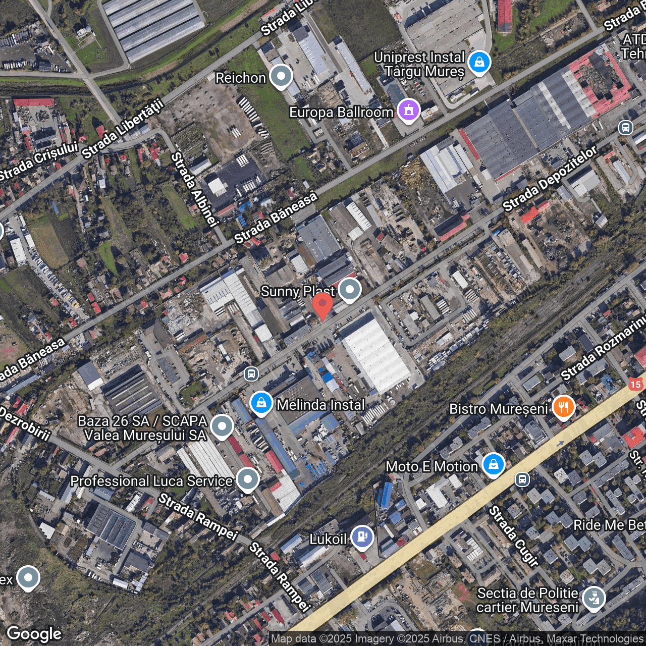 Poza harta hybrid, zoom 16, adresa Târgu Mureș, str. Depozitelor nr. 30, , judetul
