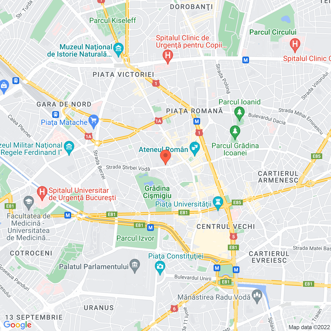 Poza harta streetview, zoom 14, adresa Stirbei Voda 20, Bucuresti, judetul Bucuresti Ilfov