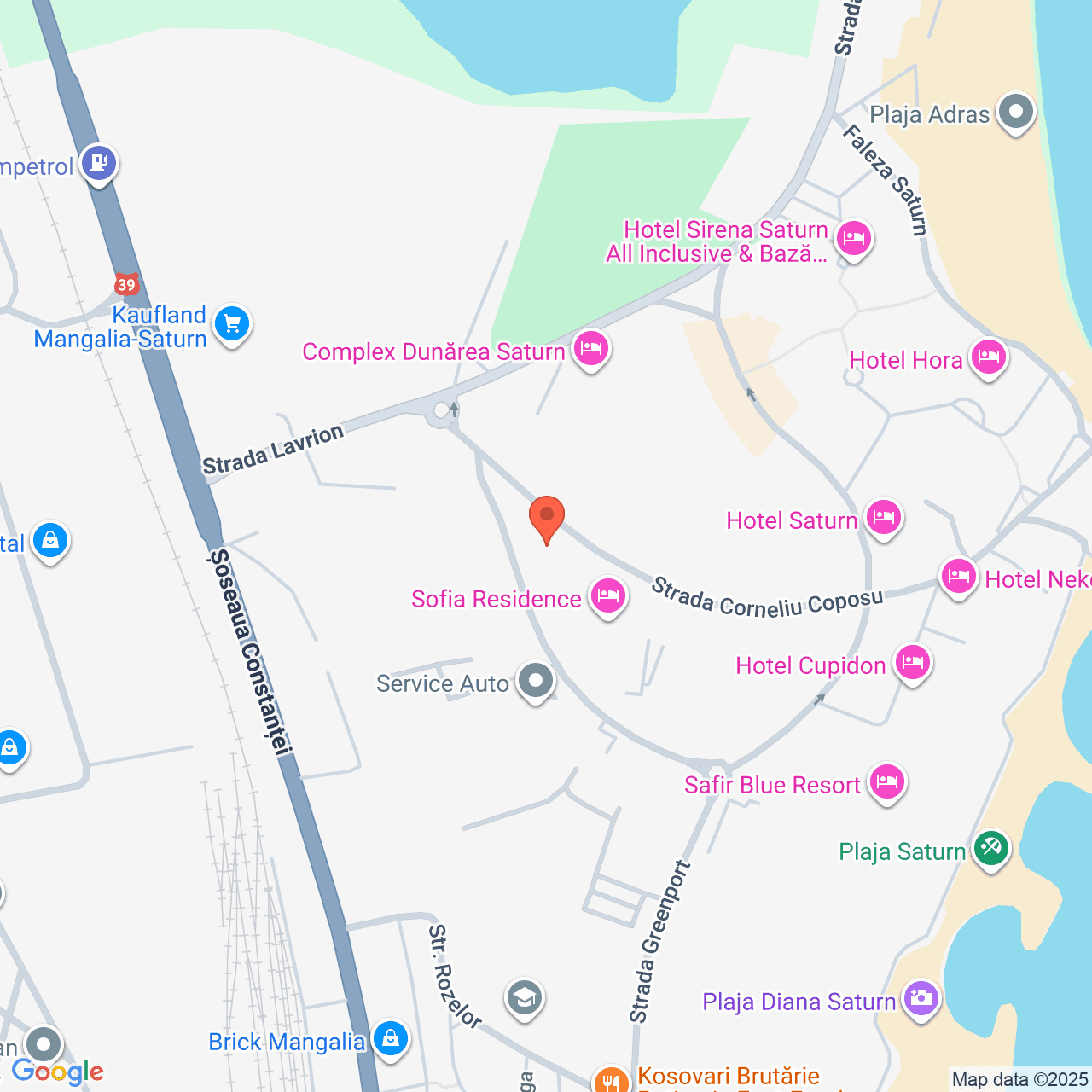 Poza harta streetview, zoom 16, adresa Ansamblu Sunshine SATURN Mangalia Constanta, , judetul