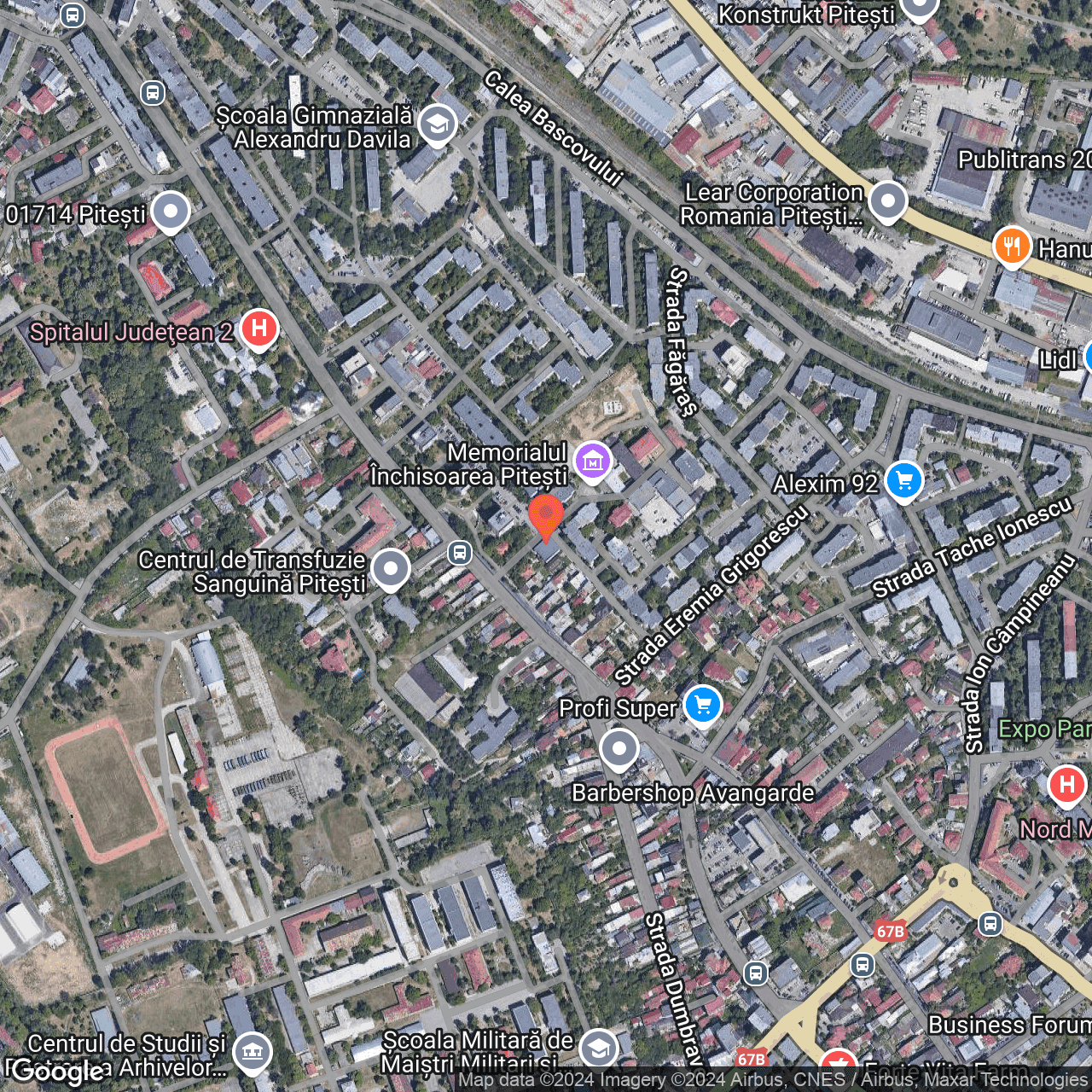 Poza harta hybrid, zoom 16, adresa Pitești, Str. Str. Negru Vodă, nr. 30, , judetul