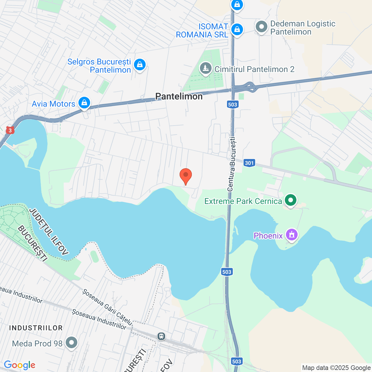 Poza harta streetview, zoom 14, adresa Pantelimon, str. Calimanesti nr. 3, jud. Ilfov, , judetul