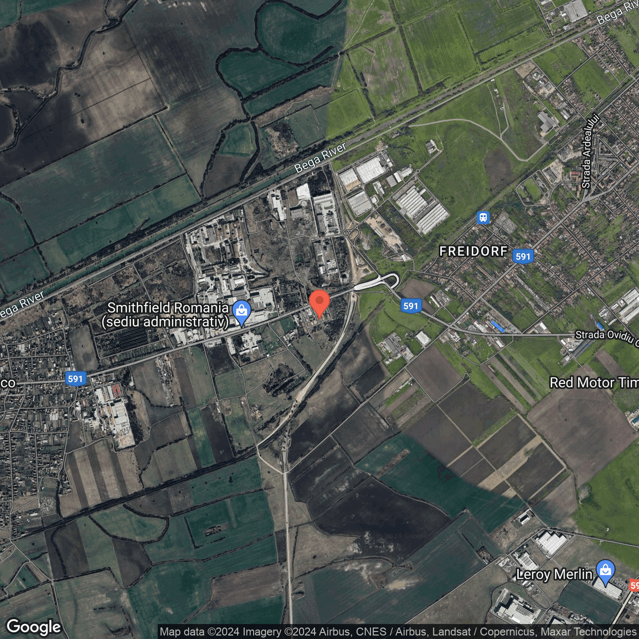 Poza harta hybrid, zoom 14, adresa Timisoara, str. Polona nr.2, , judetul