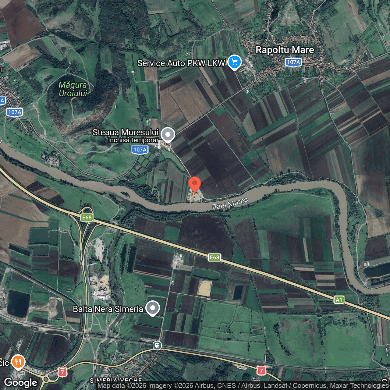 Poza harta hybrid, zoom 14, adresa Rapoltu Mare, jud. Hunedoara, , judetul