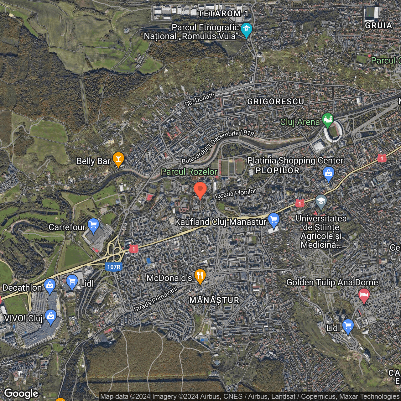 Poza harta hybrid, zoom 14, adresa Cluj-Napoca, strada Taberei nr. 4, , judetul