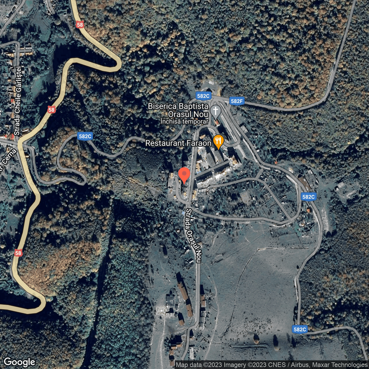 Poza harta hybrid, zoom 16, adresa Anina, , judetul